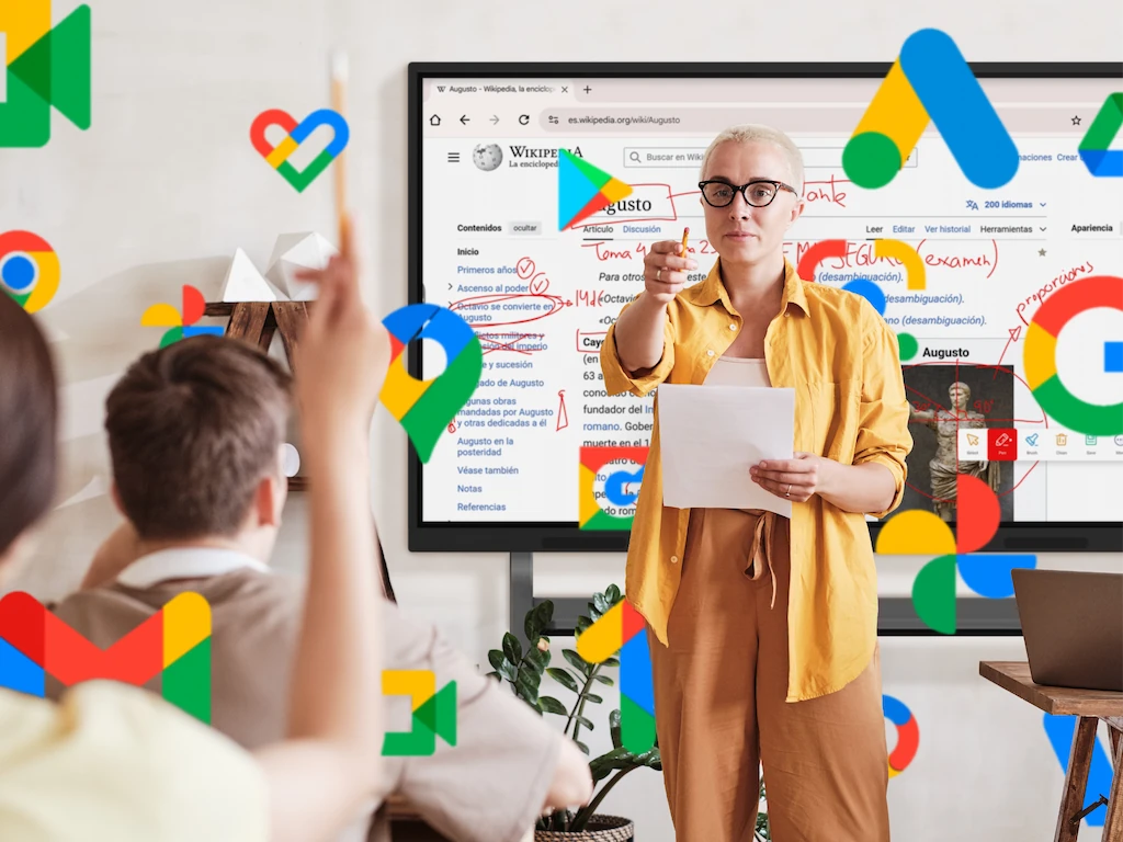 Pantalla interactiva con Google EDLA